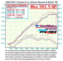 997.1 Carrera S 3/8L/Non-S 3.6L Competition 82mm IPD Plenum ('05-'08) Includes Silicone Reducer Hose Coupler to Fit After-Market Air Intake Systems